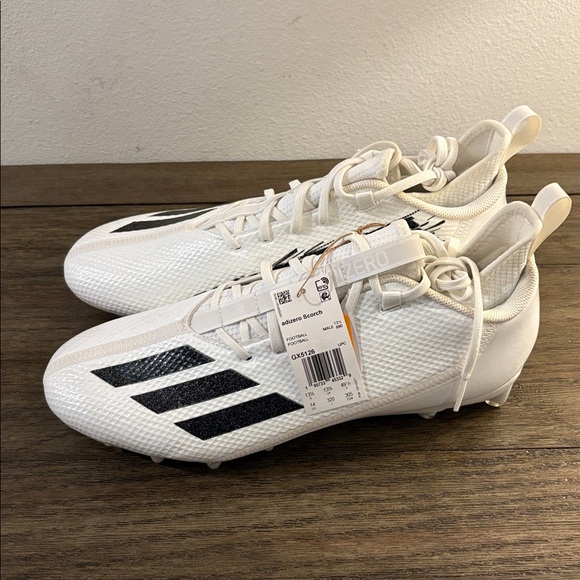 NEW [Adidas] Adizero Scorch Lightweight Football Cleats Black/White Men’s US 14 - Picture 6 of 13